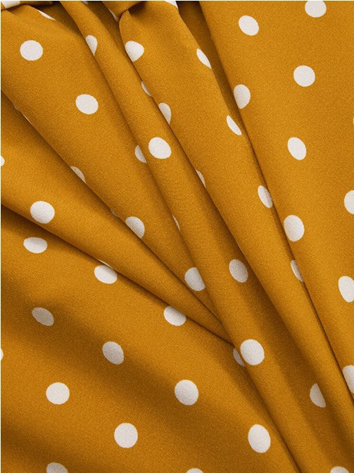Polka Dot Puff Maxi Dress