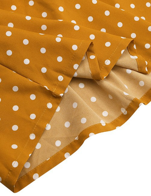 Polka Dot Puff Maxi Dress