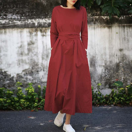 Ladies Pocket Lace Up Dress